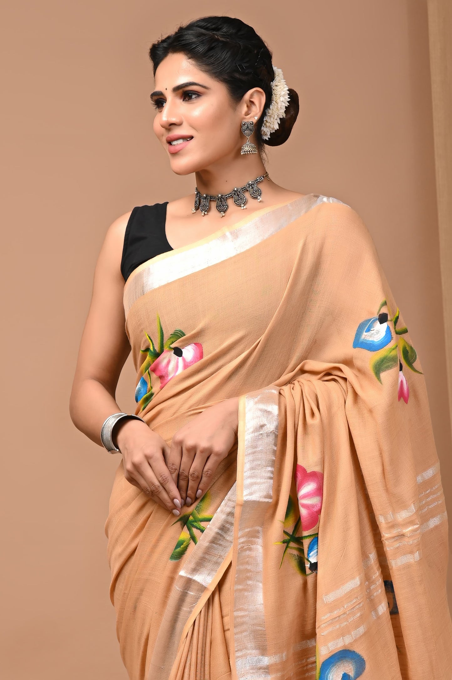 Cotton Linen Saree