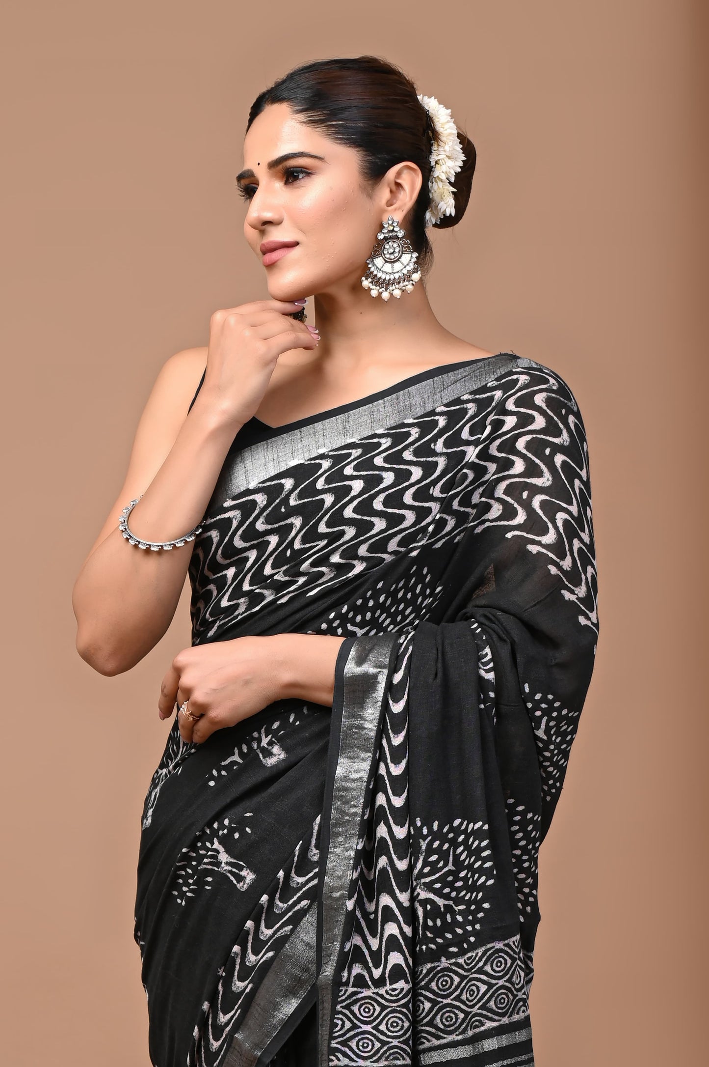 Cotton Linen Saree