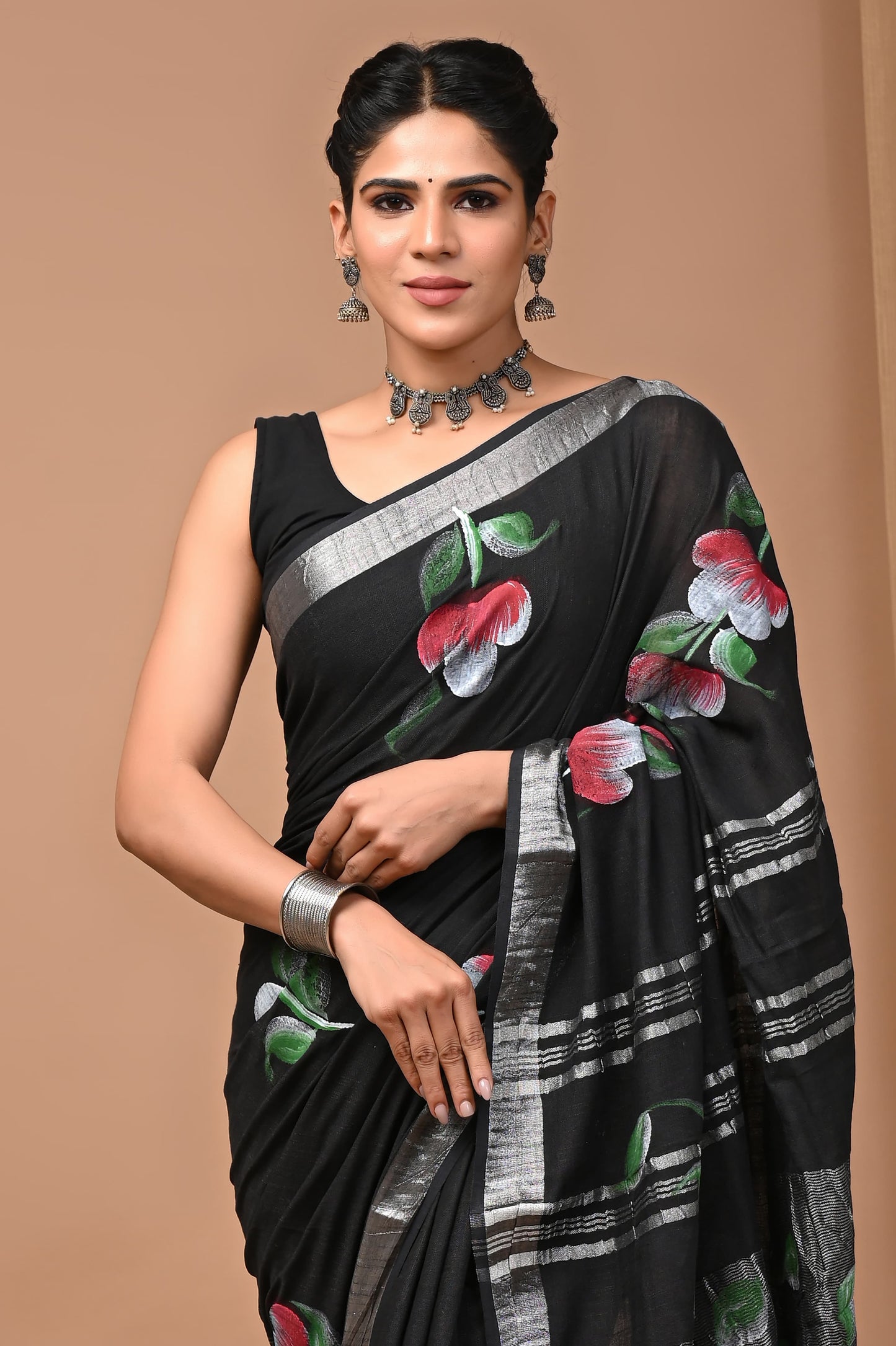 Cotton Linen Saree