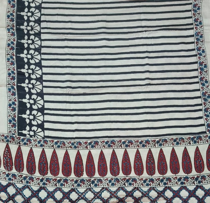 Ajrak Pure Modal Silk Saree