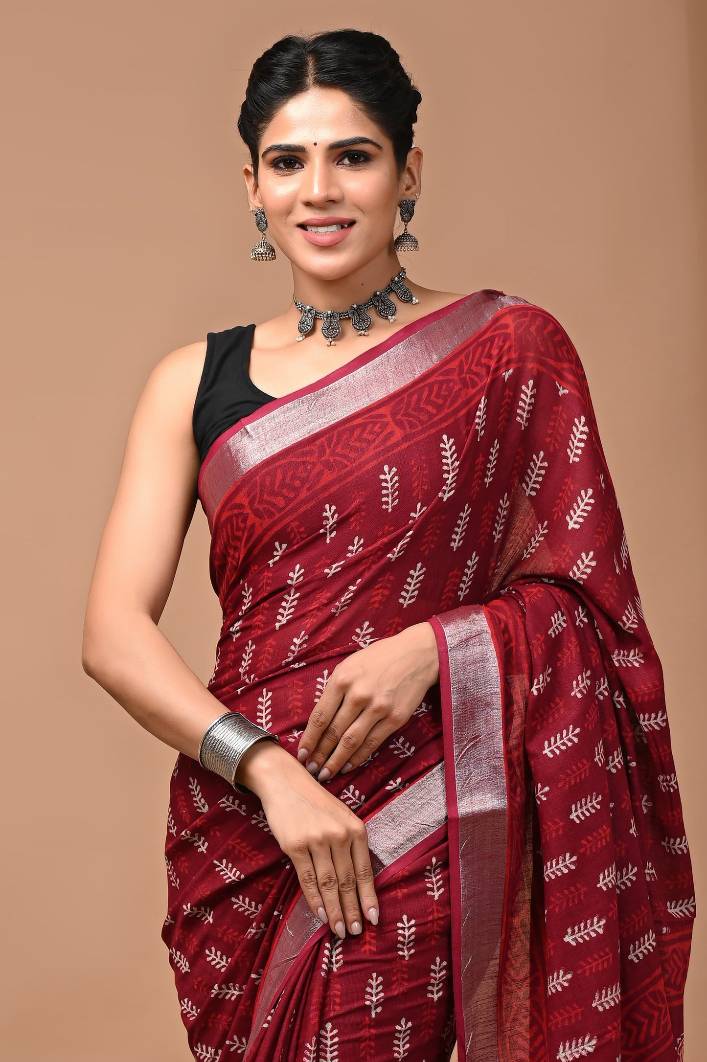Cotton Linen Saree