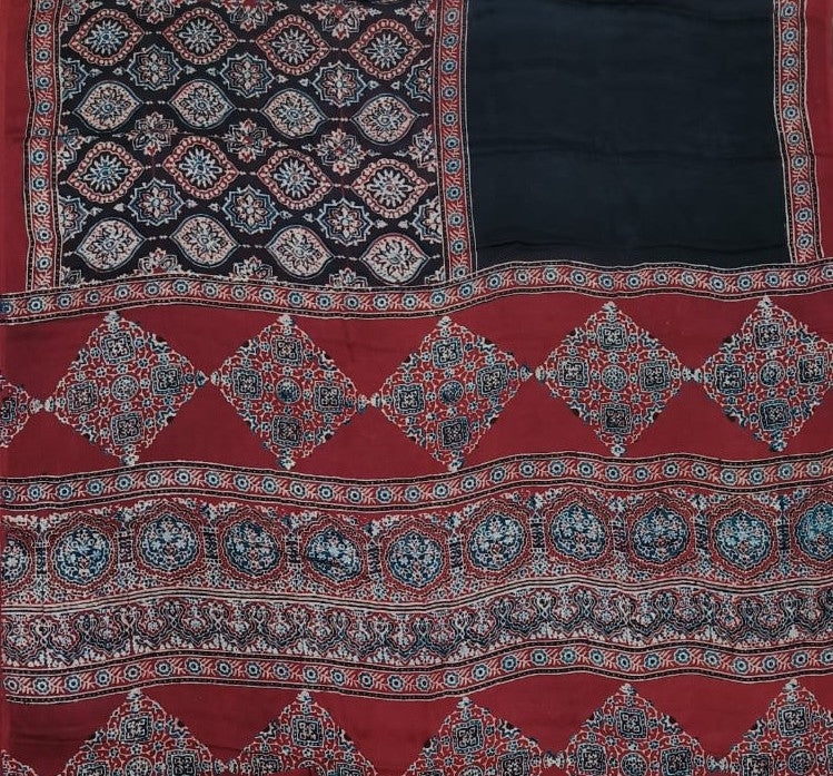 Ajrak Pure Modal Silk Saree