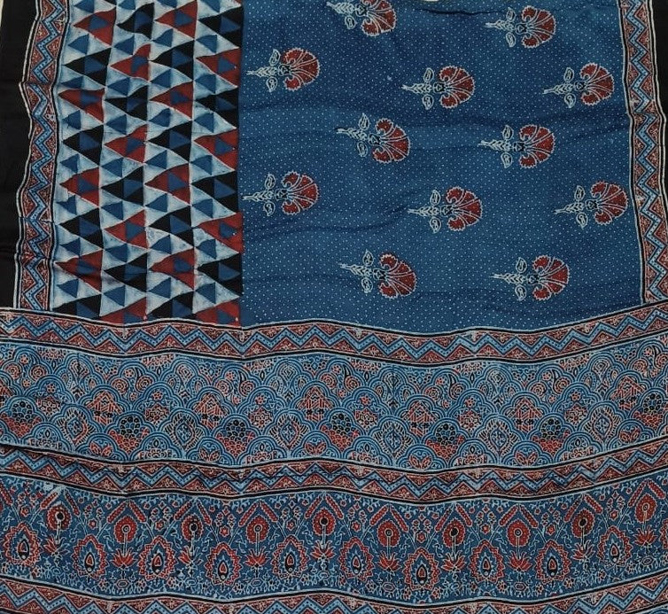 Ajrak Pure Modal Silk Saree
