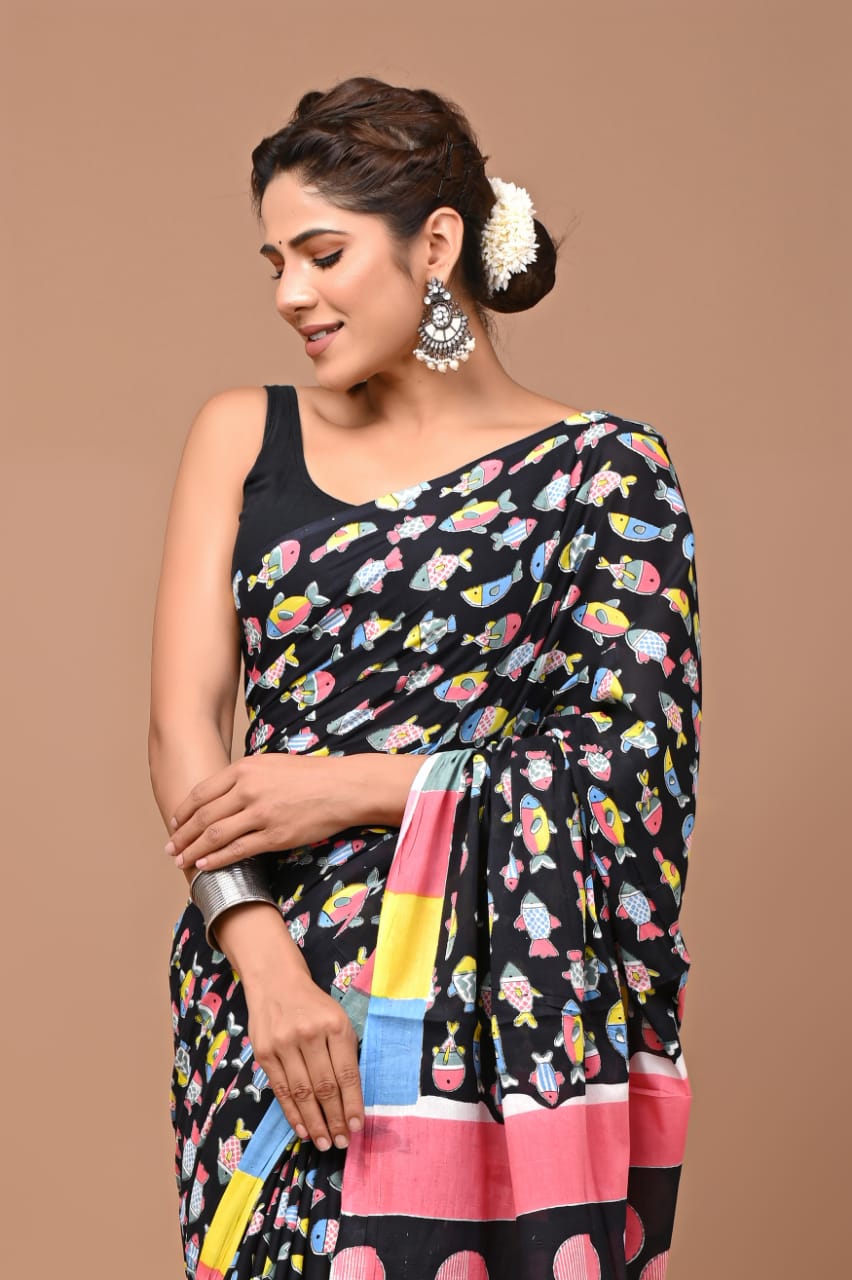 Quirky Mul Cotton Saree