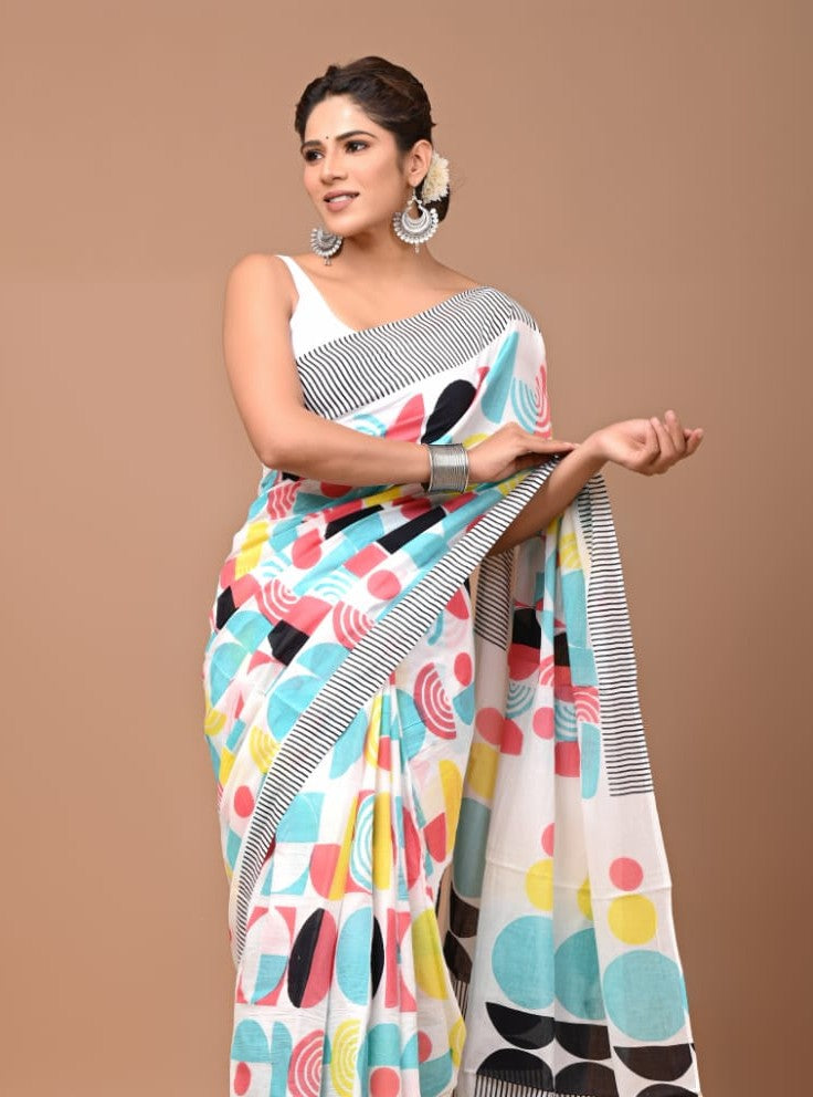Quirky Mul Cotton Saree