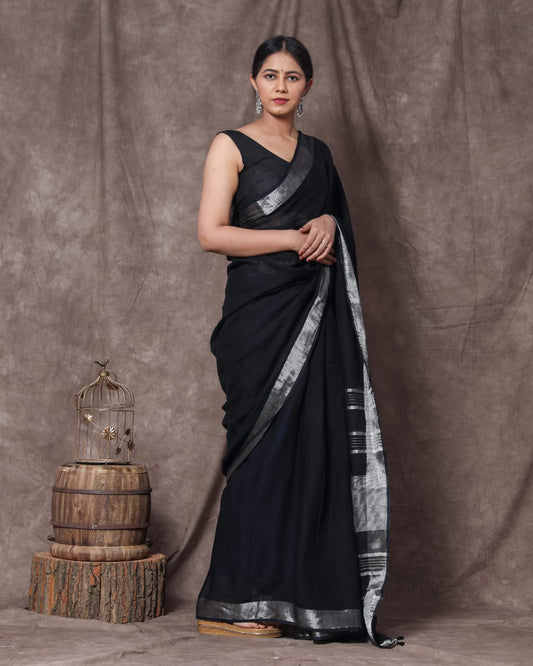Pure Linen Saree
