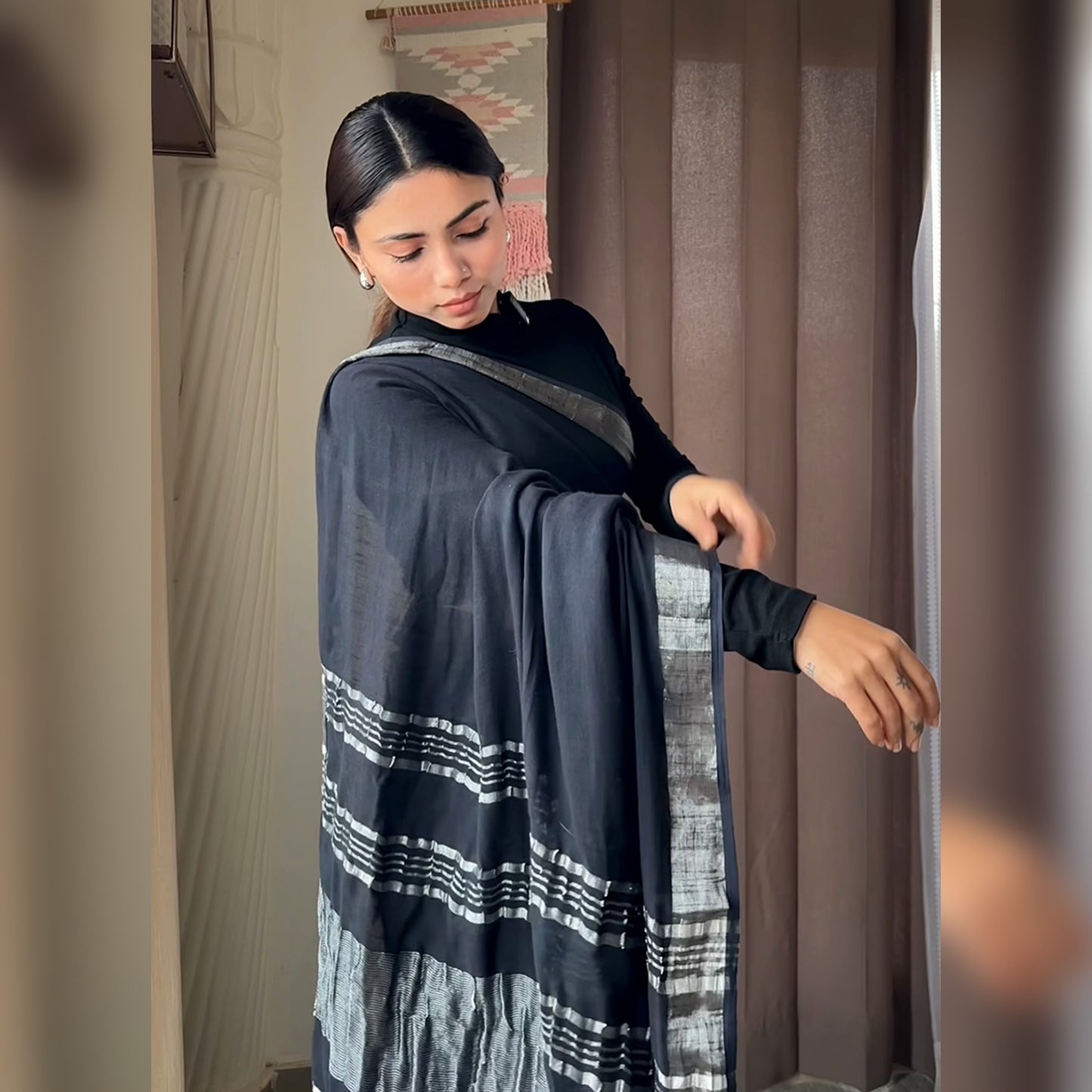 Pure Linen Saree