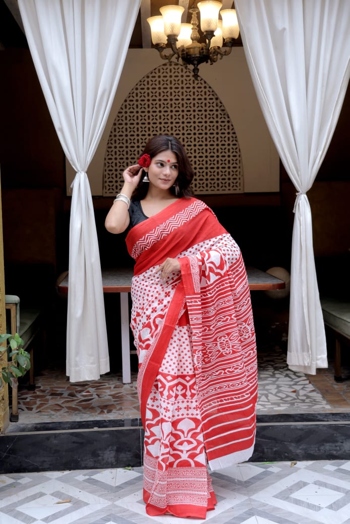 Mul Cotton Saree