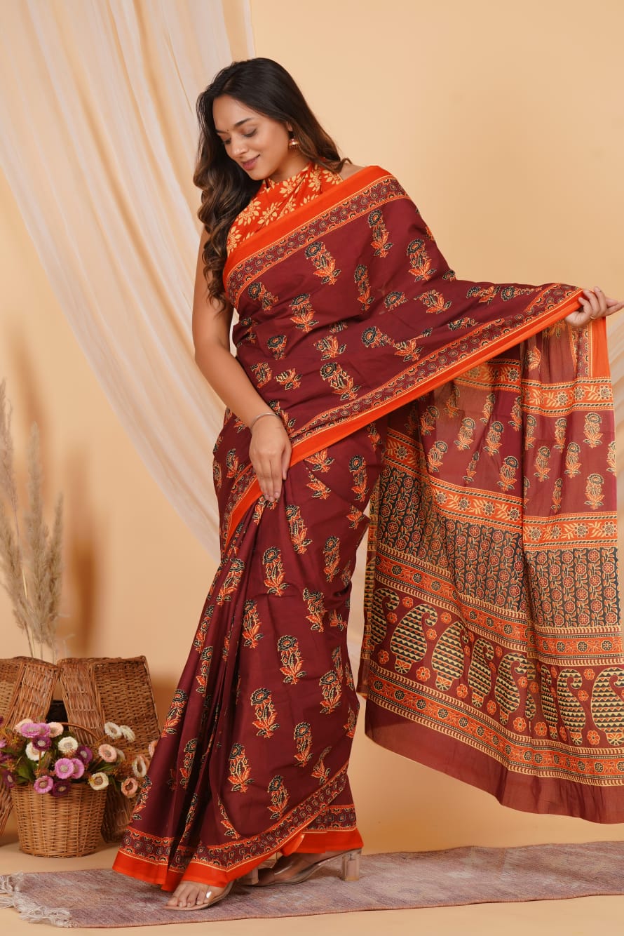 Mul Cotton Saree