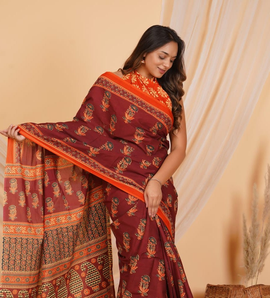 Mul Cotton Saree