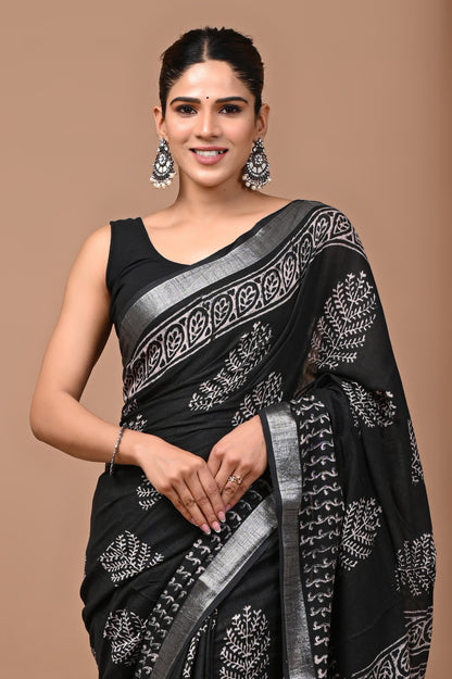 Cotton Linen Saree