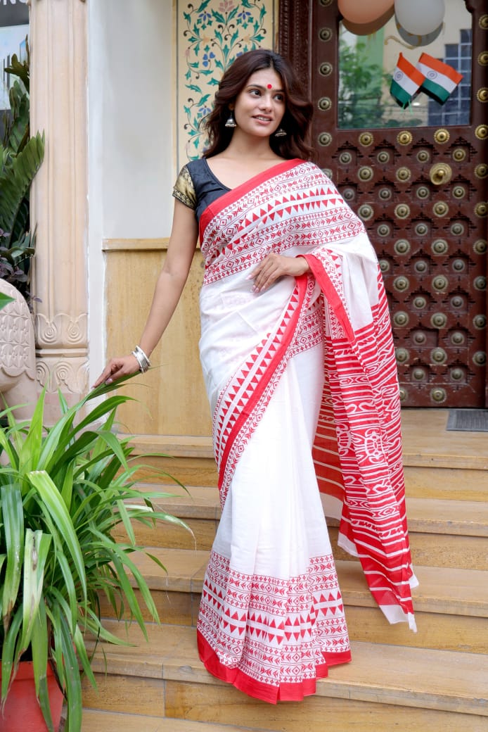Mul Cotton Saree