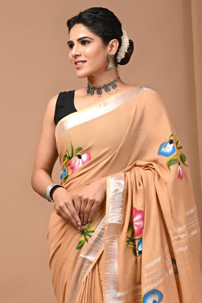 Cotton Linen Saree