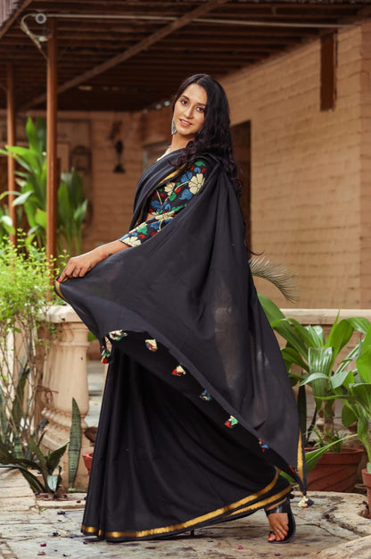Plain Cotton Saree