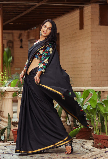 Plain Cotton Saree