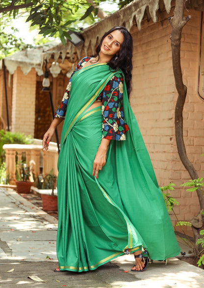 Plain Cotton Saree