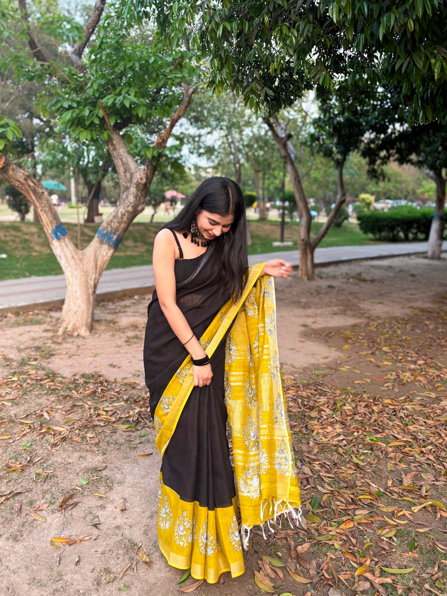 Cotton Linen Saree