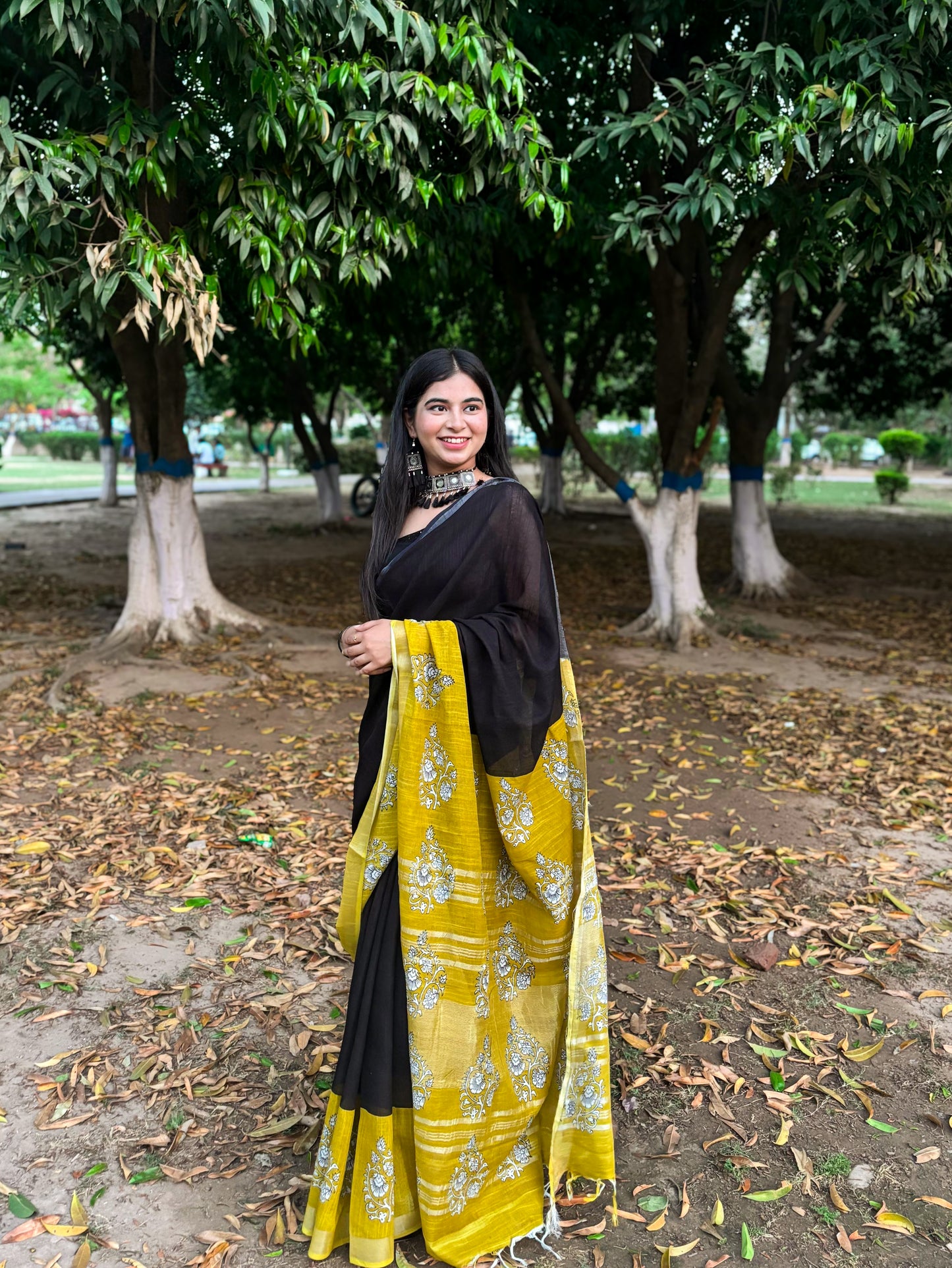 Cotton Linen Saree