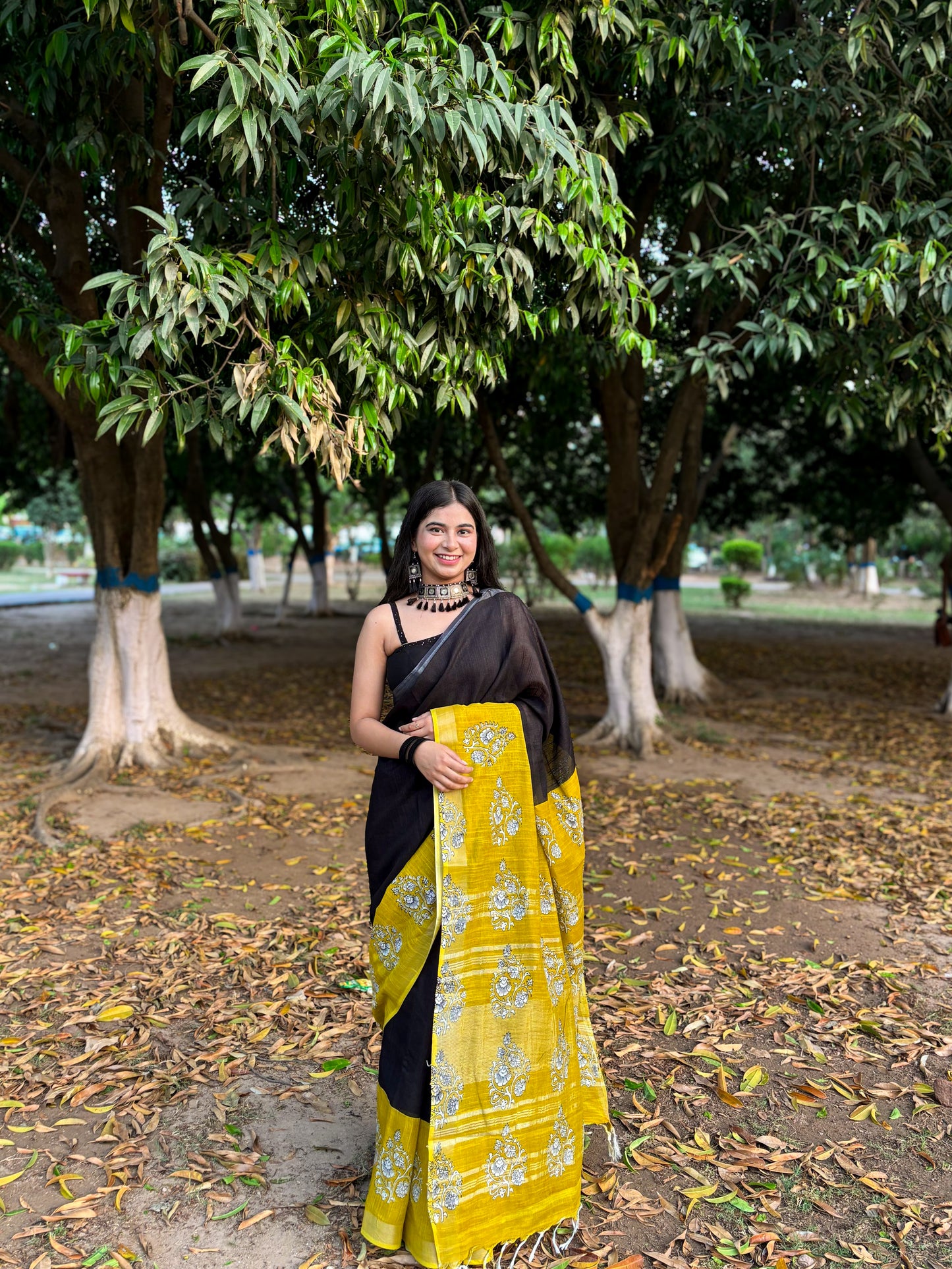 Cotton Linen Saree