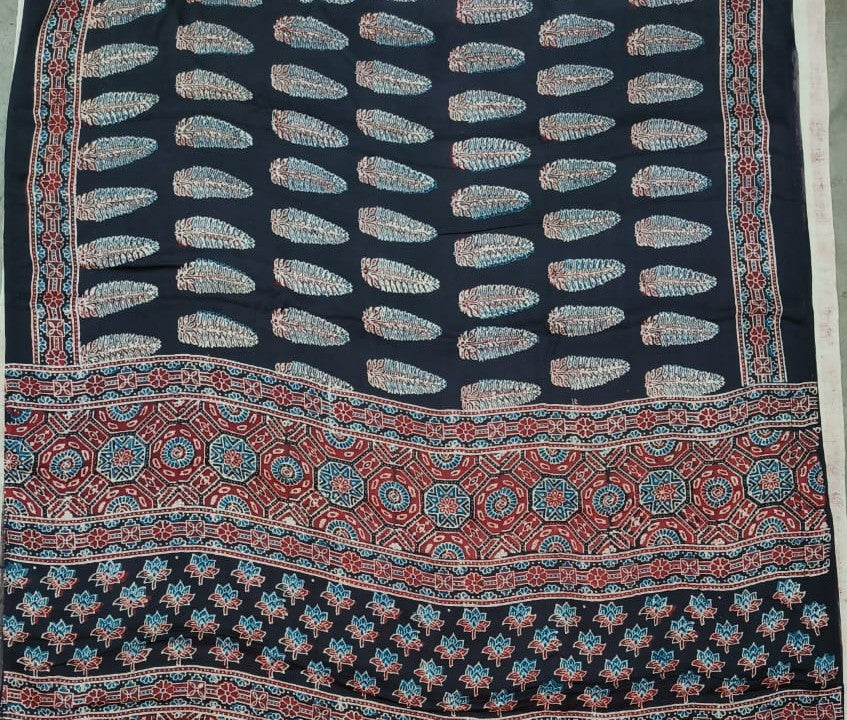 Ajrak Pure Modal Silk Saree