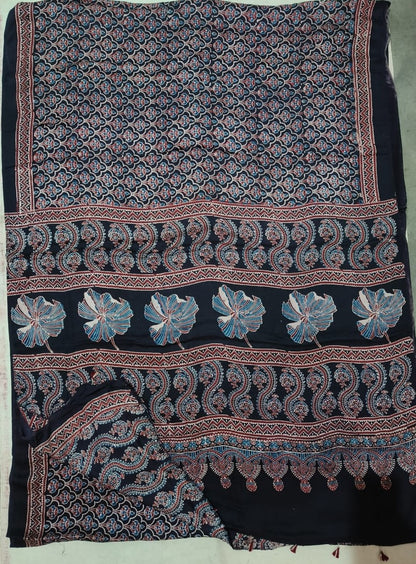 Ajrak Pure Modal Silk Saree