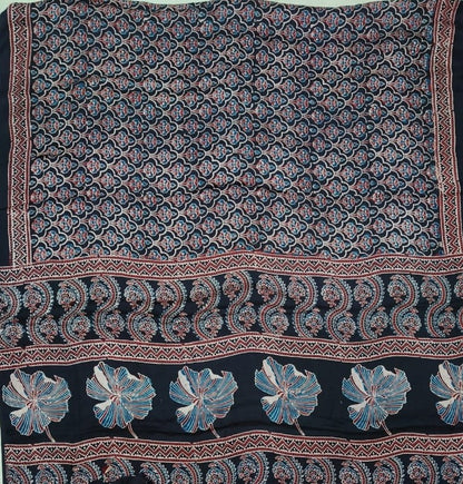 Ajrak Pure Modal Silk Saree