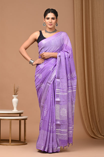 Cotton Linen Saree