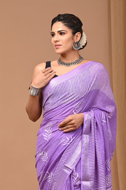 Cotton Linen Saree