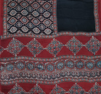 Ajrak Pure Modal Silk Saree