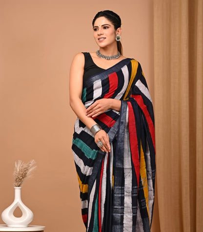 Cotton Linen Saree