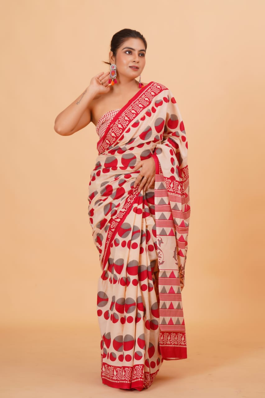 Mul Cotton Saree
