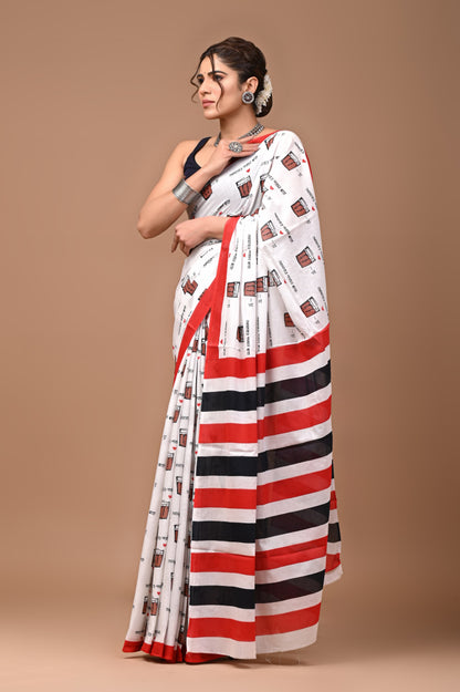 Quirky Mul Cotton Saree