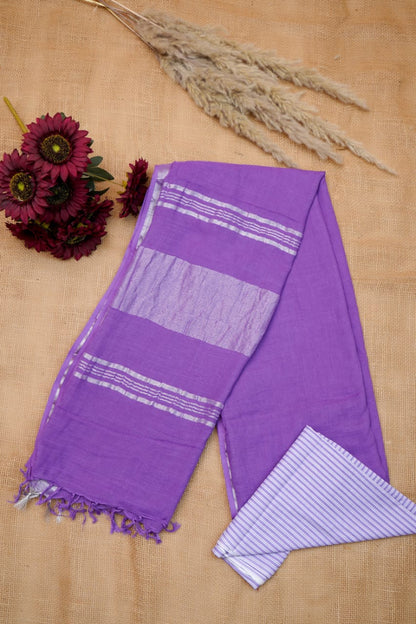 Plain Linen Saree