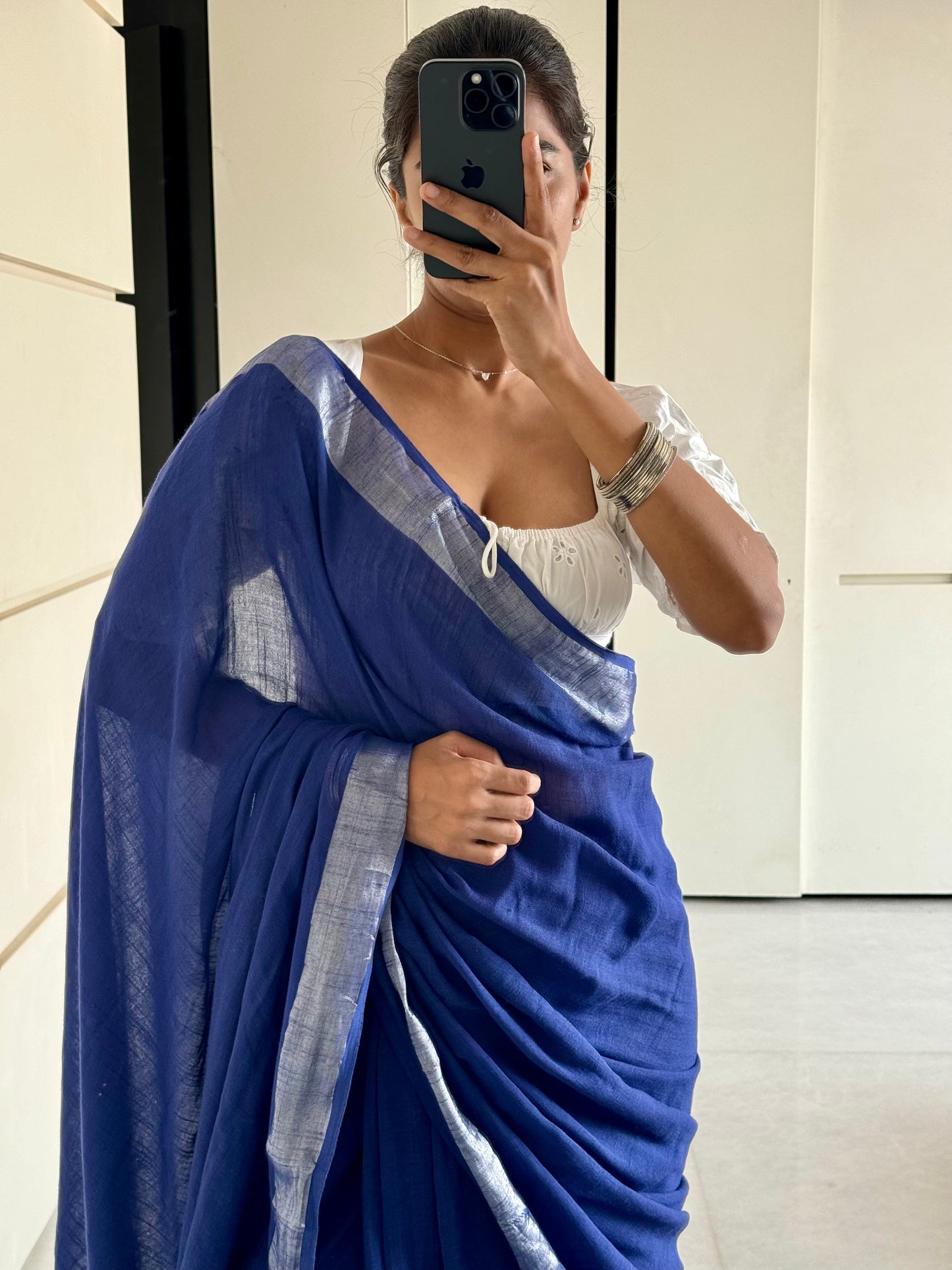 Pure Linen Saree
