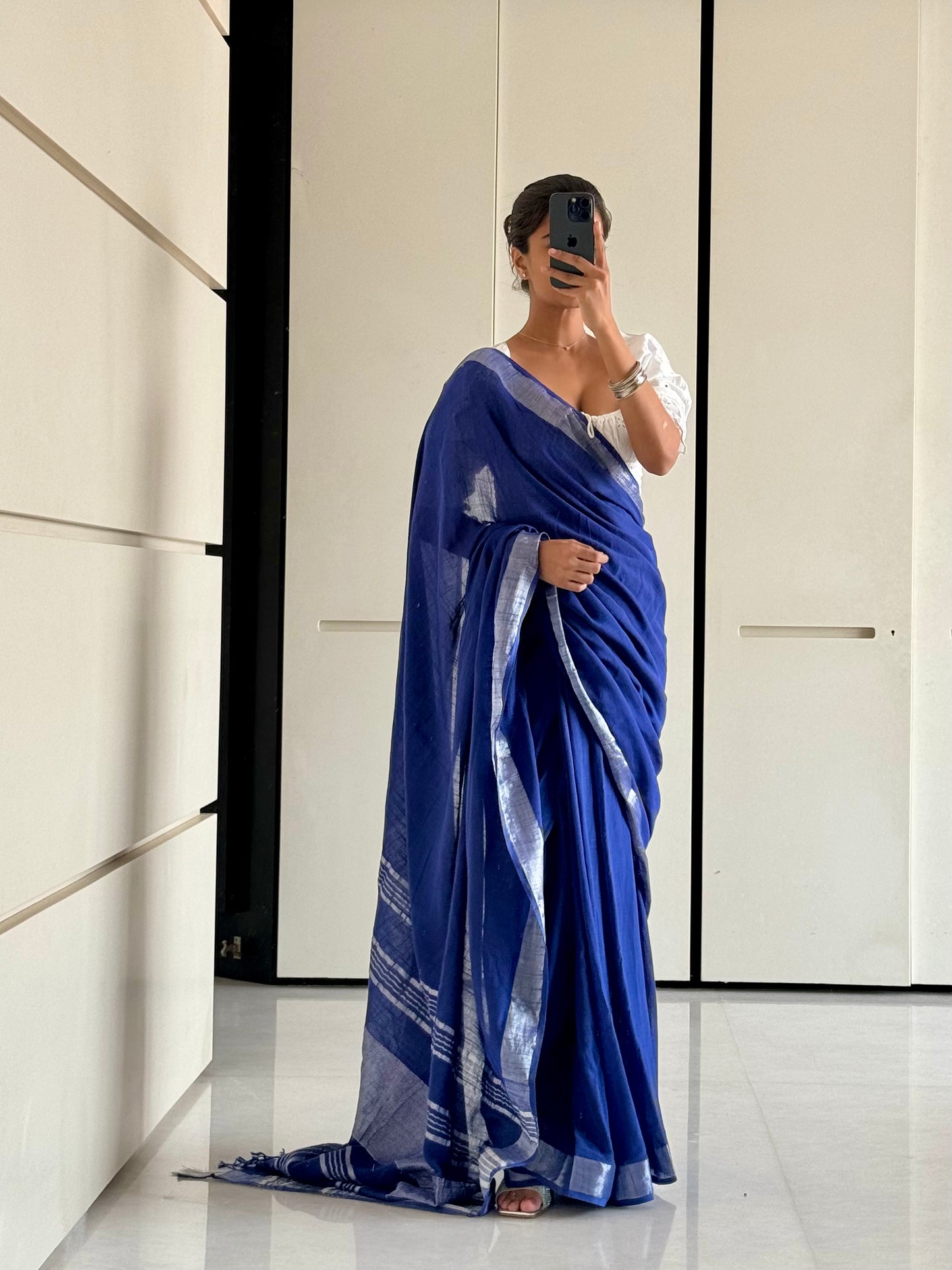 Pure Linen Saree