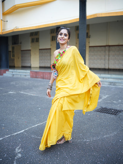 Plain Cotton Saree