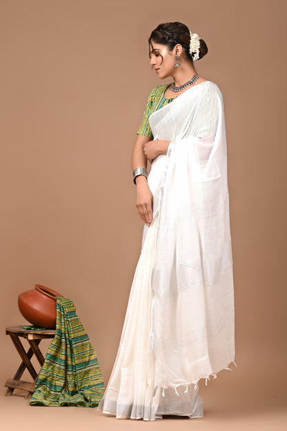 Pure Linen Saree