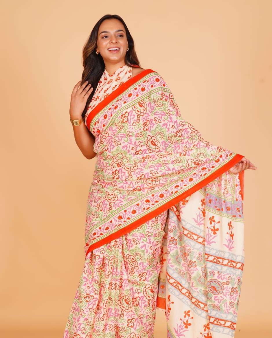 Mul Cotton Saree