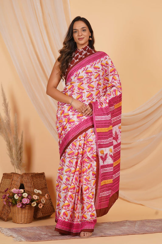 Mul Cotton Saree