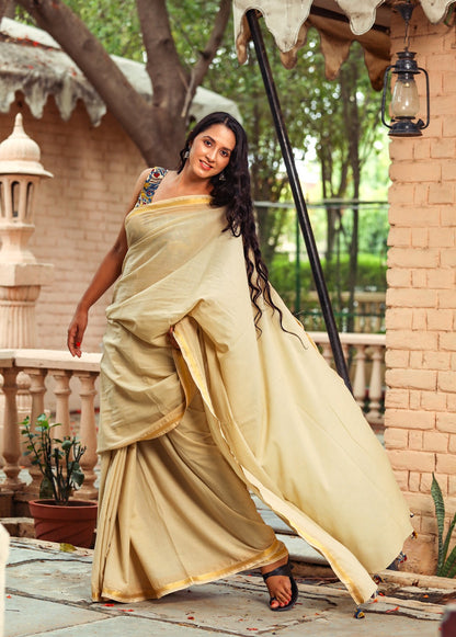 Plain Cotton Saree