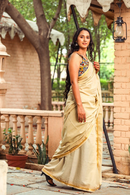 Plain Cotton Saree