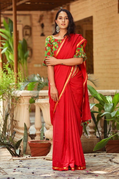 Plain Cotton Saree