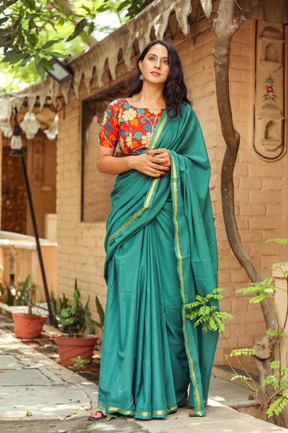 Plain Cotton Saree