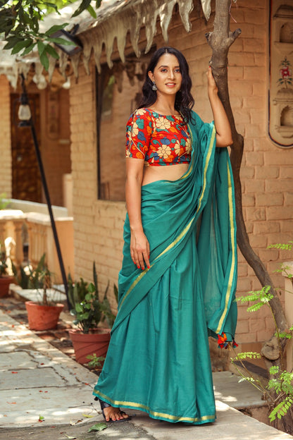 Plain Cotton Saree