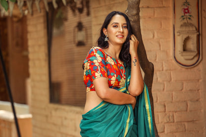 Plain Cotton Saree