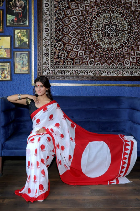 Mul Cotton Saree