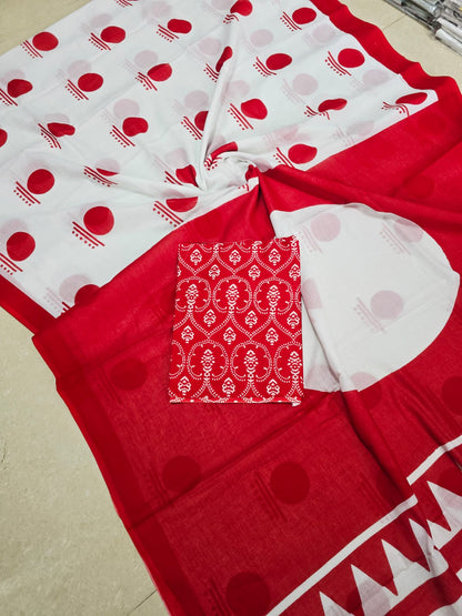 Mul Cotton Saree