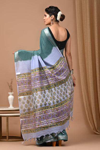 Cotton Linen Saree