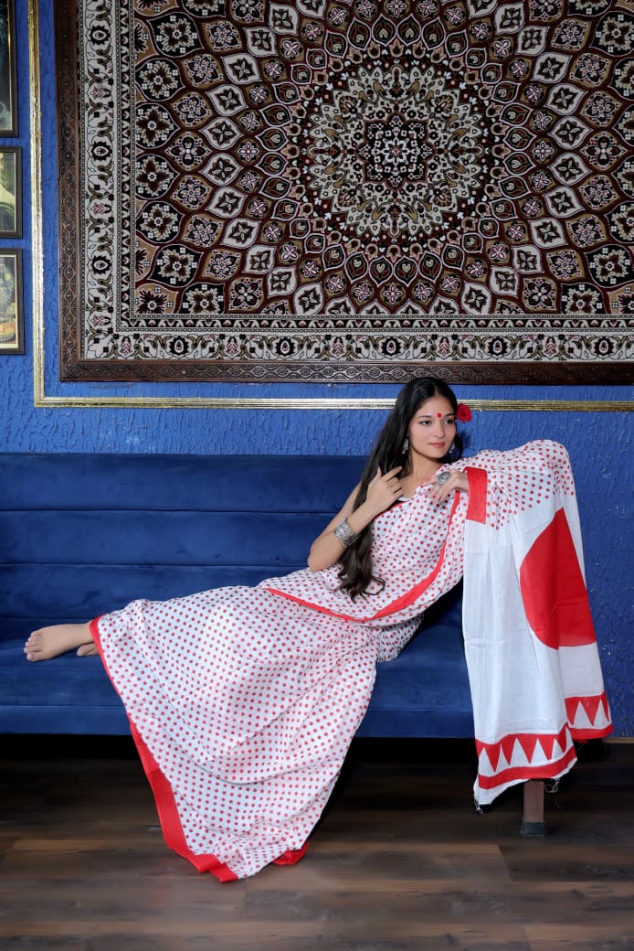 Mul Cotton Saree