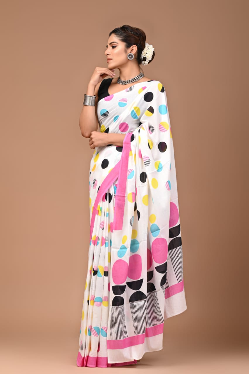 Quirky Mul Cotton Saree
